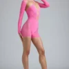 Tuta intera con cut-out decorata Melody in rosa bubblegum Tuta intera con cut-out decorata Melody in rosa bubblegum