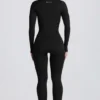 Tuta intera senza cuciture Super Sculpt in nero Tuta intera senza cuciture Super Sculpt in nero