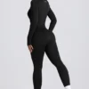 Tuta intera senza cuciture Super Sculpt in nero Tuta intera senza cuciture Super Sculpt in nero