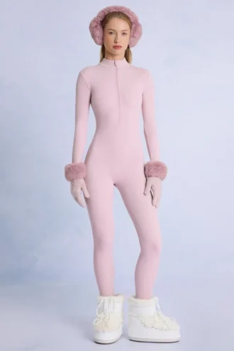 Tuta intera termica in rosa cipria