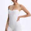 Tuta intera Vera in Modal con scollo a cuore e schiena scoperta, colore bianco Tuta intera Vera in Modal con scollo a cuore e schiena scoperta, colore bianco