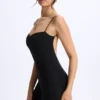 Tuta intera Vera in modal con scollo a cuore e schiena scoperta, colore nero Tuta intera Vera in modal con scollo a cuore e schiena scoperta, colore nero