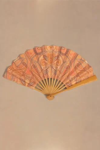 Ventaglio pieghevole Elaraine con stampa Paisley