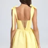 Vestito a corsetto drappeggiato Bellamy in Lemon Sherbet Vestito a corsetto drappeggiato Bellamy in Lemon Sherbet