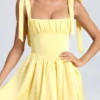 Vestito a corsetto drappeggiato Bellamy in Lemon Sherbet Vestito a corsetto drappeggiato Bellamy in Lemon Sherbet