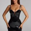 Vestito a corsetto in vinile Coratina, nero Vestito a corsetto in vinile Coratina, nero