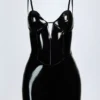 Vestito a corsetto in vinile Coratina, nero Vestito a corsetto in vinile Coratina, nero