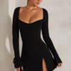 Vestito A-line a maniche lunghe Amryn in nero Vestito A-line a maniche lunghe Amryn in nero