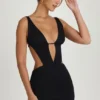 Vestito A-line con cut-out Gaia in nero Vestito A-line con cut-out Gaia in nero