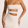 Vestito A-line con cut-out in jersey testurizzato Azzurra, colore avorio Vestito A-line con cut-out in jersey testurizzato Azzurra, colore avorio