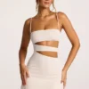 Vestito A-line con cut-out in jersey testurizzato Azzurra, colore avorio Vestito A-line con cut-out in jersey testurizzato Azzurra, colore avorio