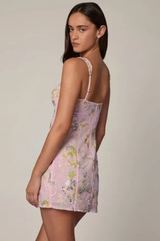 Vestito A-line con decorazioni Adia in rosa tenue