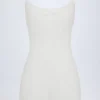 Vestito A-line con ruches in punto Alika, bianco Vestito A-line con ruches in punto Alika, bianco
