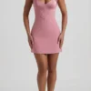 Vestito A-line con scollo all’americana e dettaglio a cuore Lenore in rosa antico Vestito A-line con scollo all’americana e dettaglio a cuore Lenore in rosa antico