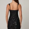 Vestito A-line decorato Adia in nero Vestito A-line decorato Adia in nero