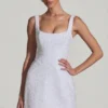 Vestito A-line strutturato con decorazioni Dominique in bianco Vestito A-line strutturato con decorazioni Dominique in bianco