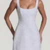 Vestito A-line strutturato con decorazioni Dominique in bianco Vestito A-line strutturato con decorazioni Dominique in bianco
