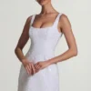 Vestito A-line strutturato con decorazioni Dominique in bianco Vestito A-line strutturato con decorazioni Dominique in bianco