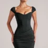 Vestito Alva con scollo a cuore in nero Vestito Alva con scollo a cuore in nero