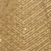 Vestito Arlona con scollo all’americana e decorazioni, color oro