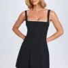 Vestito Aubrielle con bordi in pizzo, nero Vestito Aubrielle con bordi in pizzo, nero