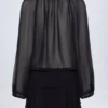 Vestito Avalon con maniche a palloncino e allacciatura in pizzo, nero Vestito Avalon con maniche a palloncino e allacciatura in pizzo, nero