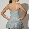 Vestito Callie con orlo a palloncino decorato in argento Vestito Callie con orlo a palloncino decorato in argento
