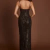 Vestito con collo a cappuccio e cut-out decorato Velia in serpente marrone Vestito con collo a cappuccio e cut-out decorato Velia in serpente marrone