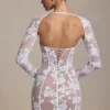 Vestito corto a corsetto con dettagli in pizzo Andreia in bianco