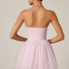 Vestito corto a corsetto in tulle Dottie in lilla