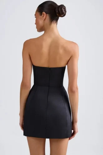 Vestito corto a tulipano strutturato a fascia Haisley in nero