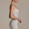Vestito corto aderente con decorazioni Aellin in bianco Vestito corto aderente con decorazioni Aellin in bianco