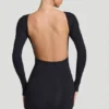 Vestito corto aderente con schiena scoperta Lyla in Modal, colore nero Vestito corto aderente con schiena scoperta Lyla in Modal, colore nero