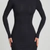 Vestito corto aderente con schiena scoperta Lyla in Modal, colore nero Vestito corto aderente con schiena scoperta Lyla in Modal, colore nero