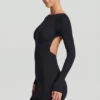Vestito corto aderente con schiena scoperta Lyla in Modal, colore nero Vestito corto aderente con schiena scoperta Lyla in Modal, colore nero