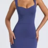 Vestito corto aderente con scollo a cuore in modal color blu navy Vestito corto aderente con scollo a cuore in modal color blu navy