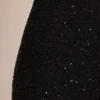 Vestito corto Cassis con scollo a V decorato, nero Vestito corto Cassis con scollo a V decorato, nero