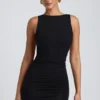Vestito corto Coa in modal con collo alto e schiena scoperta, colore nero Vestito corto Coa in modal con collo alto e schiena scoperta, colore nero