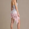 Vestito corto con corsetto in tulle decorato Colette in rosa confetto Vestito corto con corsetto in tulle decorato Colette in rosa confetto