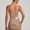 Vestito corto con cut-out decorato Ayleen in color mandorla Vestito corto con cut-out decorato Ayleen in color mandorla