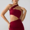Vestito corto con cut-out e ruches in jersey elasticizzato Shyla, colore rubino Vestito corto con cut-out e ruches in jersey elasticizzato Shyla, colore rubino
