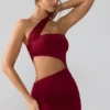 Vestito corto con cut-out e ruches in jersey elasticizzato Shyla, colore rubino Vestito corto con cut-out e ruches in jersey elasticizzato Shyla, colore rubino