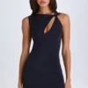 Vestito corto con cut-out intrecciato Parina in nero Vestito corto con cut-out intrecciato Parina in nero