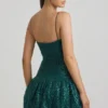 Vestito corto con orlo a palloncino decorato Callie in verde acqua Vestito corto con orlo a palloncino decorato Callie in verde acqua