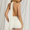 Vestito corto con scollo all’americana Nerelle in bianco Vestito corto con scollo all’americana Nerelle in bianco