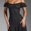 Vestito corto con spalle scoperte e decorazioni Beaufort in nero Vestito corto con spalle scoperte e decorazioni Beaufort in nero