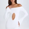 Vestito corto con spalline e cut-out Madelina in bianco Vestito corto con spalline e cut-out Madelina in bianco