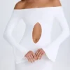 Vestito corto con spalline e cut-out Madelina in bianco Vestito corto con spalline e cut-out Madelina in bianco