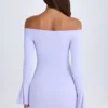 Vestito corto con spalline e cut-out Madelina in lilla tenue Vestito corto con spalline e cut-out Madelina in lilla tenue