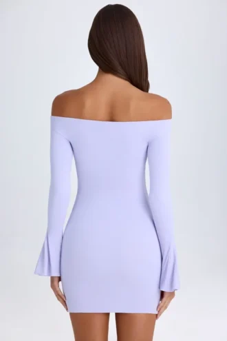 Vestito corto con spalline e cut-out Madelina in lilla tenue Vestito corto con spalline e cut-out Madelina in lilla tenue